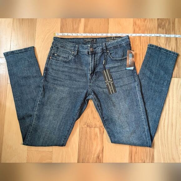 NWT Liverpool Los Angeles Bond Skinny Eco Blue Jeans Mens Size 33x34 Coolmax - Picture 1 of 6